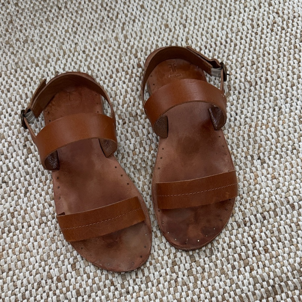 Frye Brown Leather Sandals